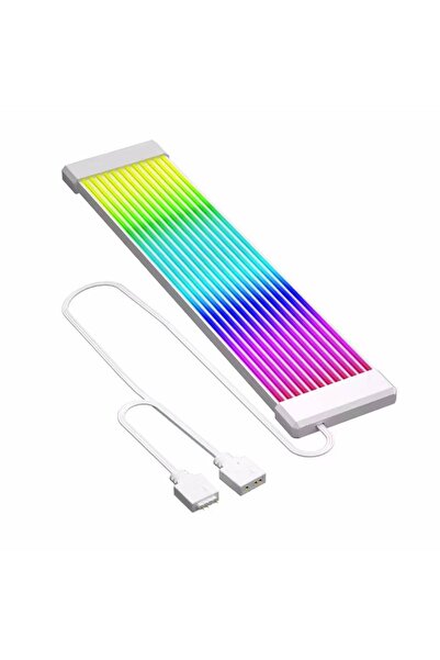 Choice3 X12 White PC ARGB Sync Light Strip DIY Kit Suitable For Computer Powe...