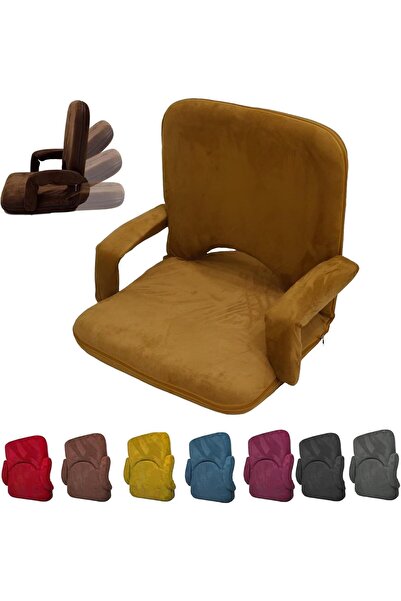 Cady One Foldable Foam Padded Floor Chair with Adjustable High Back Comfortab...