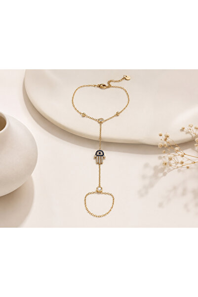 Archhazel Jewelery Steel Gold Fatma Ana Eli Şahmeran Bracelet