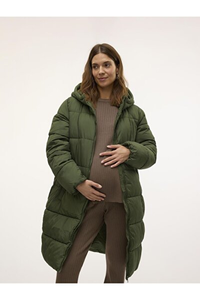Mama Licious Bunda s kapucňou, elastické manžety, kabát
