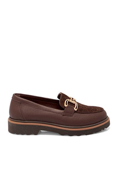 Tergan Kahverengi Hakiki Deri Kadın Loafer - K25S1AY68322-U9T