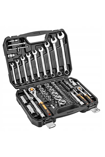 NEO Tools Set de chei tubulare NEO 1/2 1/4 82 piese, cu capete Torx și plate,...