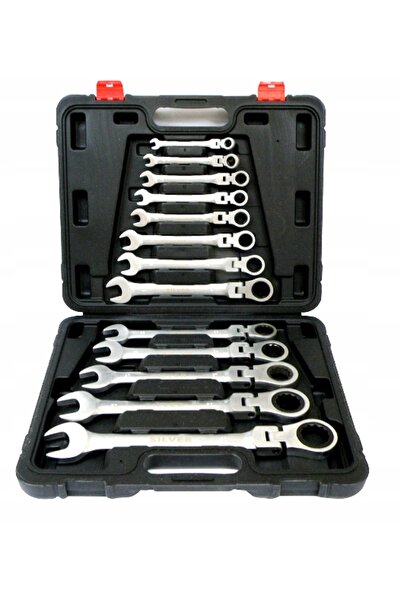 Silverina Set de chei fixe cu clichet, 8-32mm, KPL. PŁASKICH 13el.