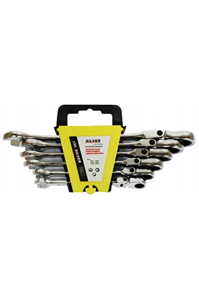 Silverina Set de chei fixe cu clichet, 8-19mm, 6 piese, SK-006-01