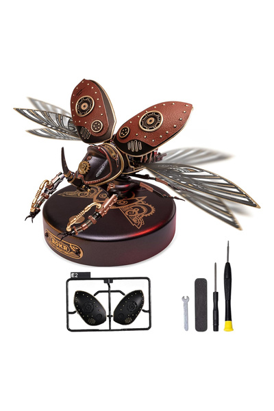 ROKR MECHANICAL AGE 3D Metal Mechanical Insect Model Kit for Adult (Rhinocero...