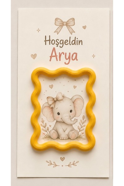 10’ lu 3D Baskı Dalgalı Fotoğraf Çerçevesi Magnet | Hoş Geldin Bebek, Baby Shower, Nikah, Nişan ve Doğum Günü Hediyeliği