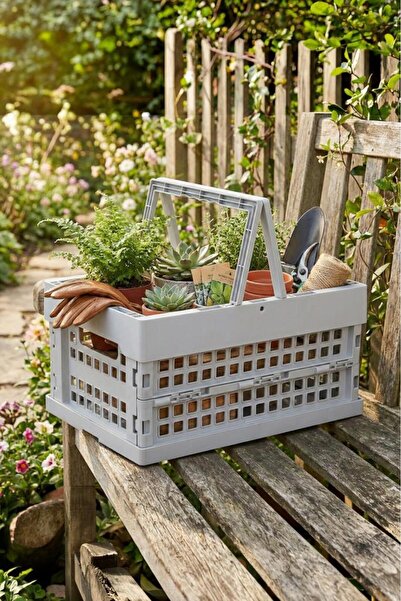 Smartware Blox Folding Box with Holes and Handle 46 Lt