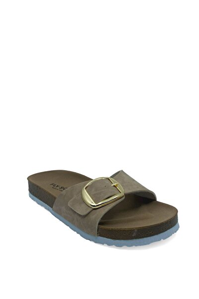 Rugmood Anatomical Orthopedic Beige Gold Buckle Daily Women's Slippers