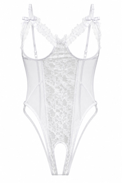 D'LİNGERİE Blanche Indiscrète Bodysuit DM1204