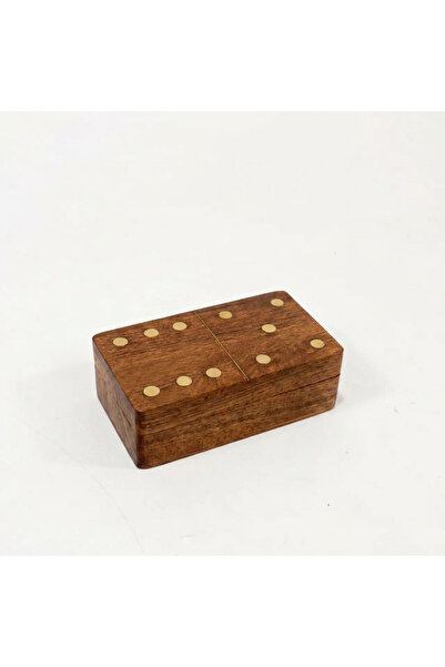 Palma homez Dominoes Game Indian Mango Wood with Deluxe Box Brown and Copper ...