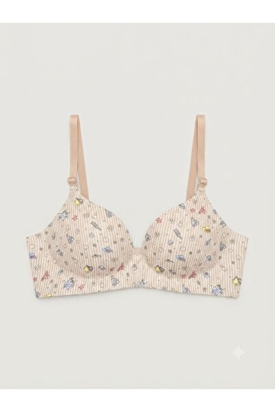 Love Angels Laser Cut Seamless Patterned Soft Lightweight Padded C Cup Bra