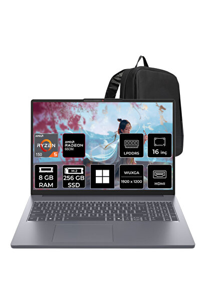 LENOVO IdeaPad Slim 3 Ryzen 5 150 8GB RAM 256GB SSD 16" FHD+ Win11 Home 83K80...