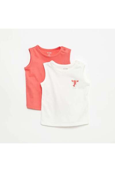 KIABI 2-Pack Tank Tops WHITE