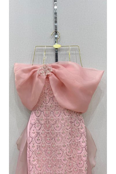 Ahlaa mawda pink evening dress