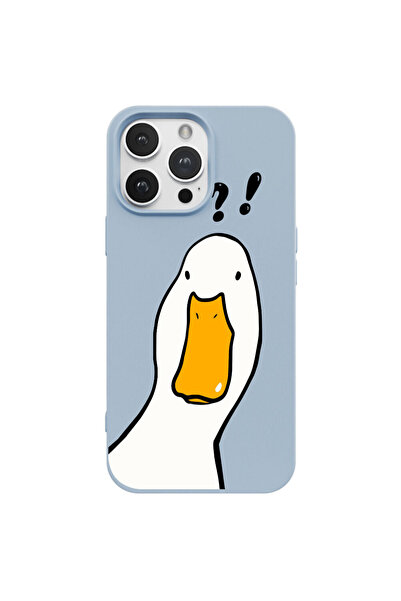 Casen iPhone 14 Pro Max Mavi What Duck Ördek Tasarımlı Kamera Korumalı Renkli...