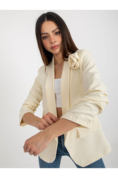 Och Bella Sacou Dama, Och Bella, Poliester, Maneca 3/4, Bej deschis, model TW...