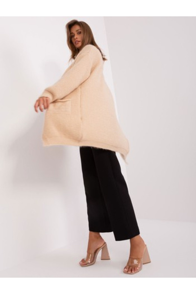 Italy Moda Women's Cardigan, ITALY MODA, Acrylic, Long Sleeve, Beige, model D...