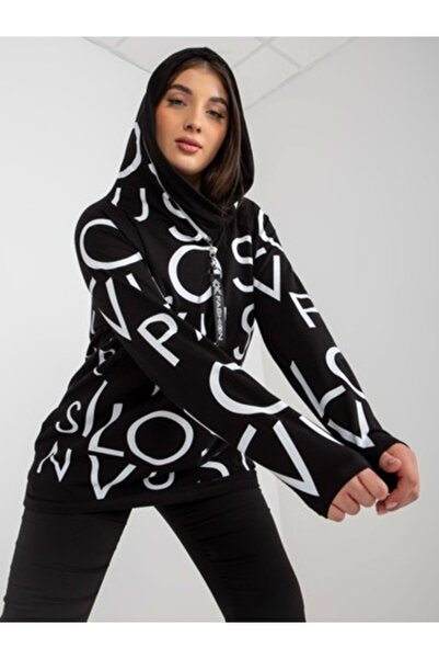 Relevance Women's Sweatshirt, RELEVANCE, Cotton, Long Sleeve, Black, model RV...