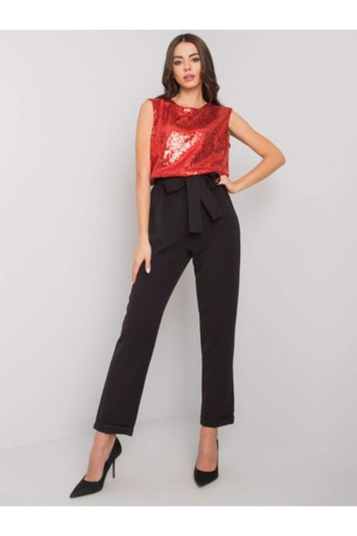 LAKERTA Women's Jumpsuit, LAKERTA, Polyester, Sleeveless, Red, model LK-KO-50...