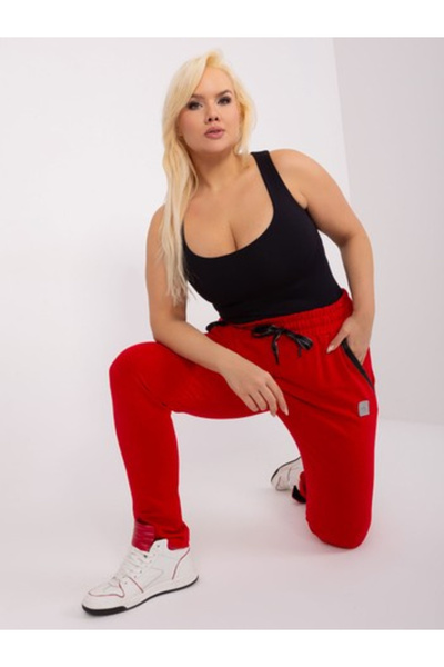 Relevance Pantaloni Trening Dama Dreapta, Guler inalt, RELEVANCE, Rosu Casual...