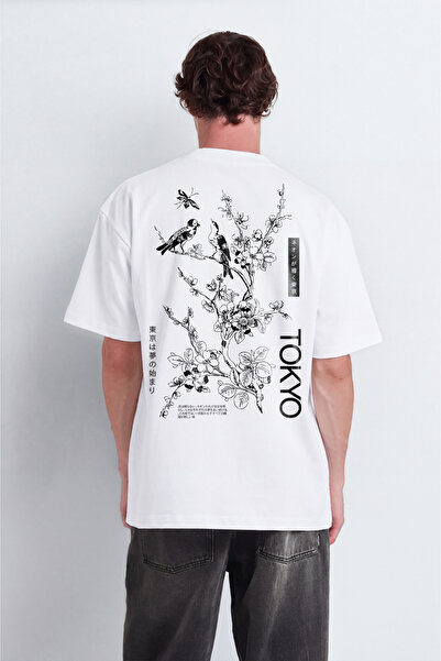 Butik Μπλουζάκι με στάμπα Trend Biz Tokyo με θέμα το Τόκιο, Unisex, Oversize