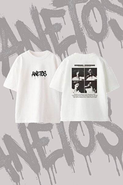 Anetos Ariana Grande_77 Design Back Printed Cotton White Oversize T-Shirt