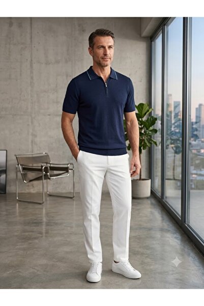 Andrea Nicolotti Men's Polo Neck Knitwear T-Shirt