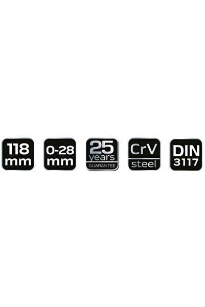 NEO Tools Cheie reglabilă scurtă cu mandrina suedeză 118 mm, interval 0-28 mm...