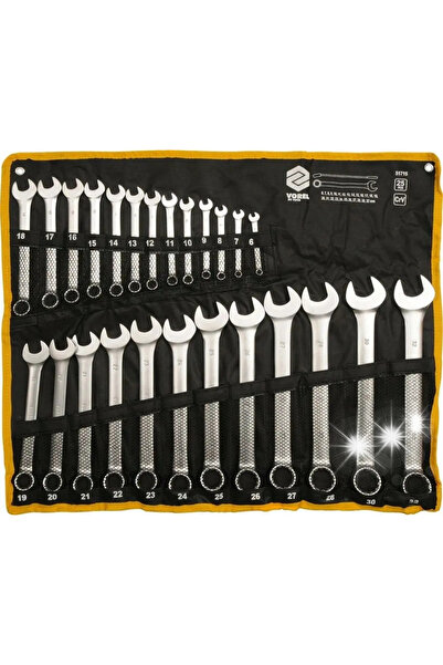 Vorel Set complet de chei fixe și inelare CrV 25 piese 6-32mm