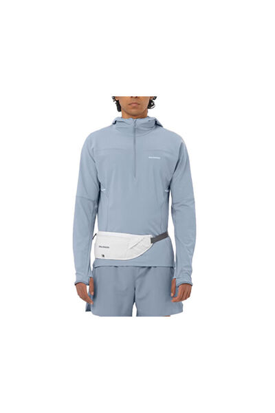 Salomon Sense Aero Hybrid Men's Outdoor Quarter Zip Fleece Top Lc2744500 Gray