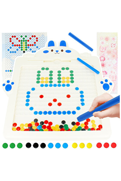 Stator Tablă magnetică Mozaic de nasturi Montessori Puzzle cu puncte