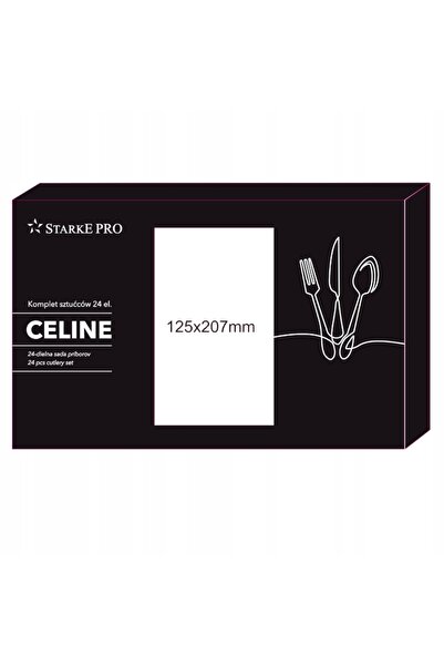 Starke Pro Set de tacâmuri din oțel inoxidabil, furculiță, cuțit, Celine 24 p...