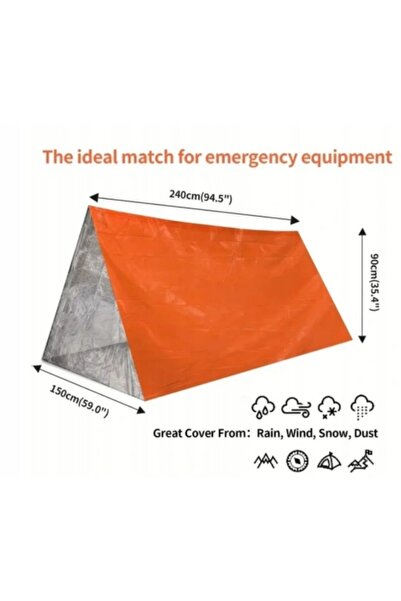 Fox Outdoor Cort de camping termic, impermeabil, cu folie termoizolantă, NRC,...