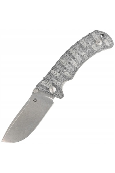 Fox Cuțit Pro Hunter Black Yute Micarta, Stonewashed N690Co (FX-130 MBSW)