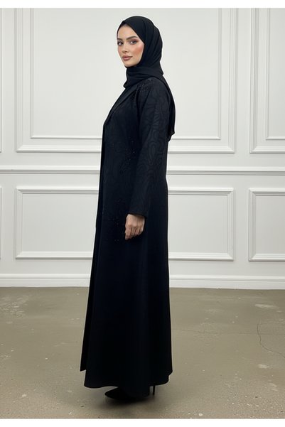 Nukhbaa The Onyx Sculpted Abaya-900