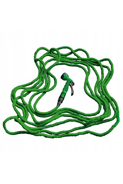 Bradas Furtun de grădină extensibil ELASTIC verde CU CONECTARE + PISTOL DE UD...
