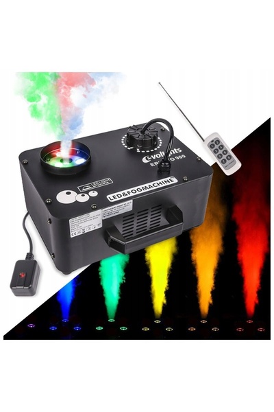 EVOLIGHTS Generator de fum vertical cu LED, telecomandă, ERUPTO 900