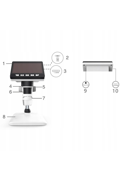 Benetech Microscop cu ecran PC MacOS WINDOWS Digital 1000x USB