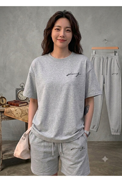 CLOTHES33 T-Shirt, Sweatpants, Shorts 3-Piece Combination, Thin Summerwear, S...