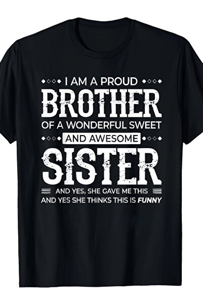 En22 قميص رجالي بطباعة "Proud Brothers Sisters" - 100% قطن ناعم برقبة مستديرة...