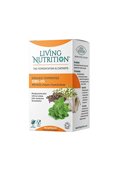 Living Nutrition Fermented SIBO-GO 700mg cu Oregano, Usturoi si Cimbru 60cps