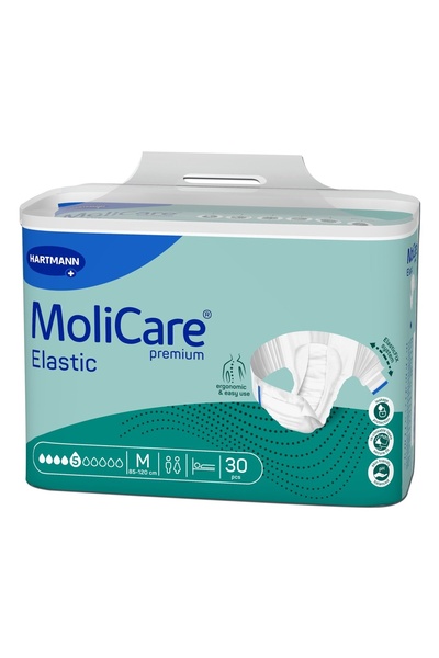 MOLICARE Scutece adulti Premium Elastic 5 picaturi, marime M, Hartmann, 30 bu...