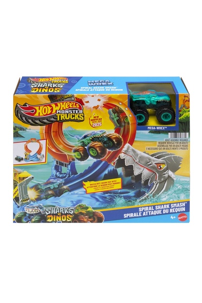HOT WHEELS Monster Trucks Buclă Rechin - Set de Piste pentru Copii 4+