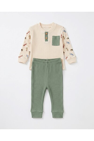 voyyo kids baby 100% قطن، مناسب للأطفال من عمر 0-3-6-9-12 شهرًا، طقم أطفال رف...