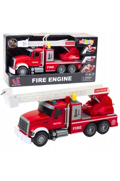 LeanToys MAȘINĂ DE POMPE DE INCENDII MARE CU FUNCȚIE DE ARUNCARE A APEI, LUMI...