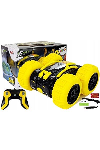 LeanToys Amfibie Reversibilă Mașină Telecomandată Galbenă 1:24