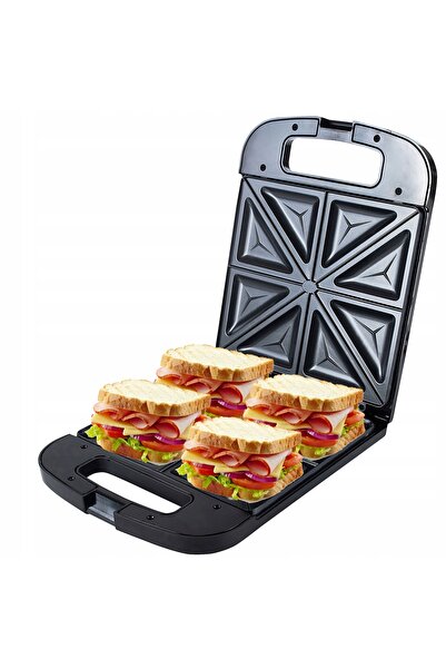 adler SANDIWCH 4 PRĂJITOR DE SANDWICHURI 2000W TERMOSTAT NEGRU
