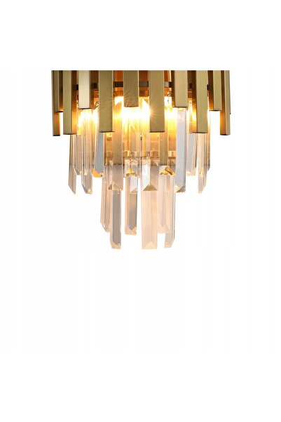 Milagro Aplică de perete cristal ASPEN Auriu 35x8 cm 2xE14 40W IP20