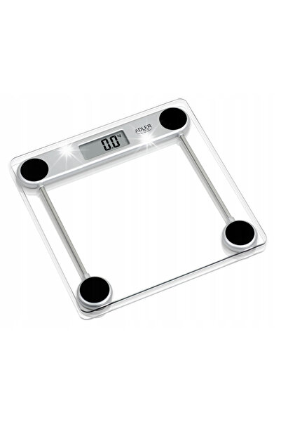 adler Cântar de baie electronic, din sticlă, de precizie, pentru 150 kg, cu e...