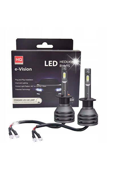 HQ Automotive Becuri LED H1 E-VISION 6000K Dimensiune mini compactă Plug&Play...